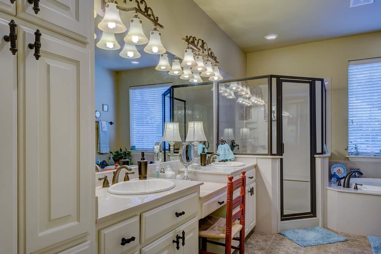 Bathroom lighting and fixtures