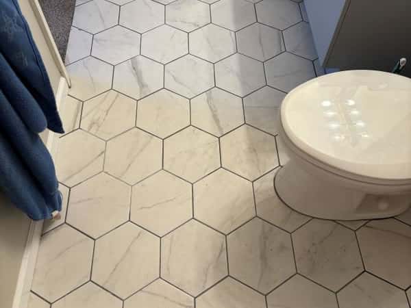 Bathroom tile flooring